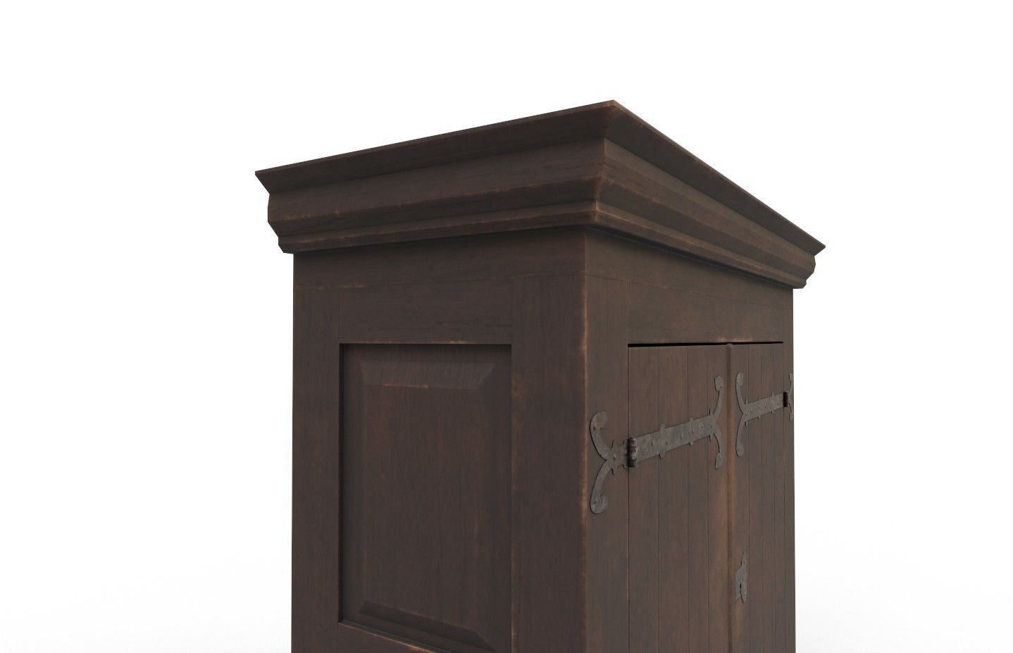 16th century basic cabinet Low-poly 3D model_8