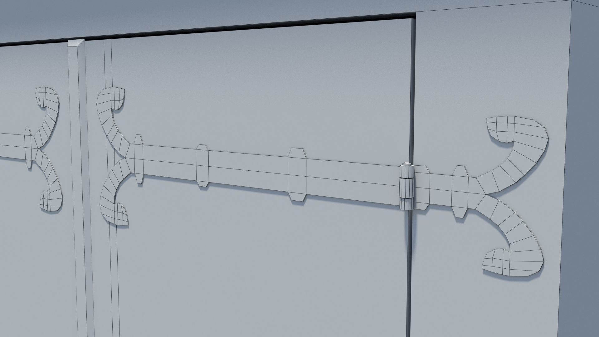 16th century basic cabinet Low-poly 3D model_26