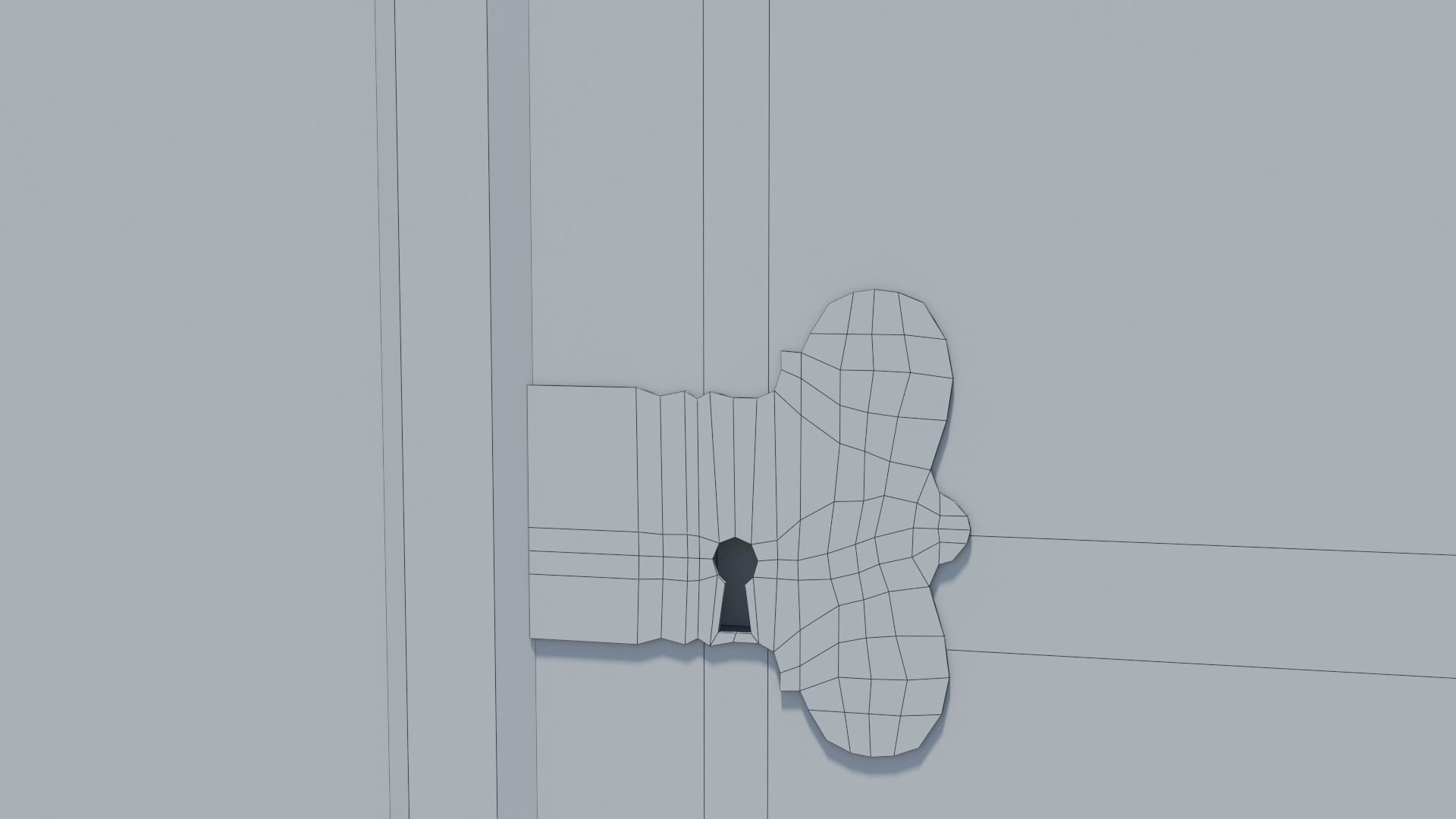 16th century basic cabinet Low-poly 3D model_25