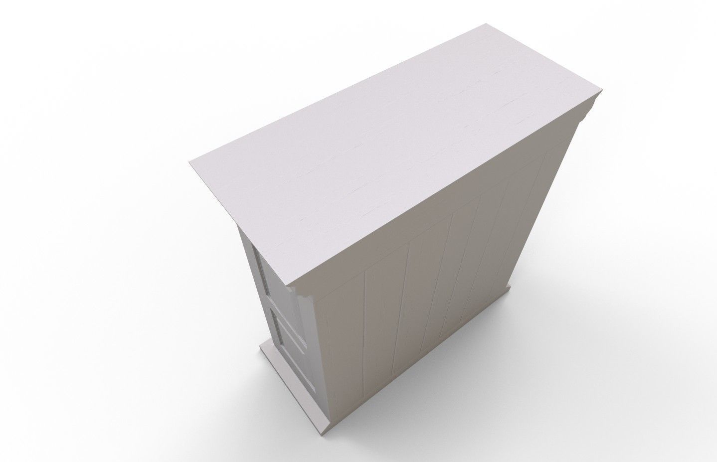 16th century basic cabinet Low-poly 3D model_31