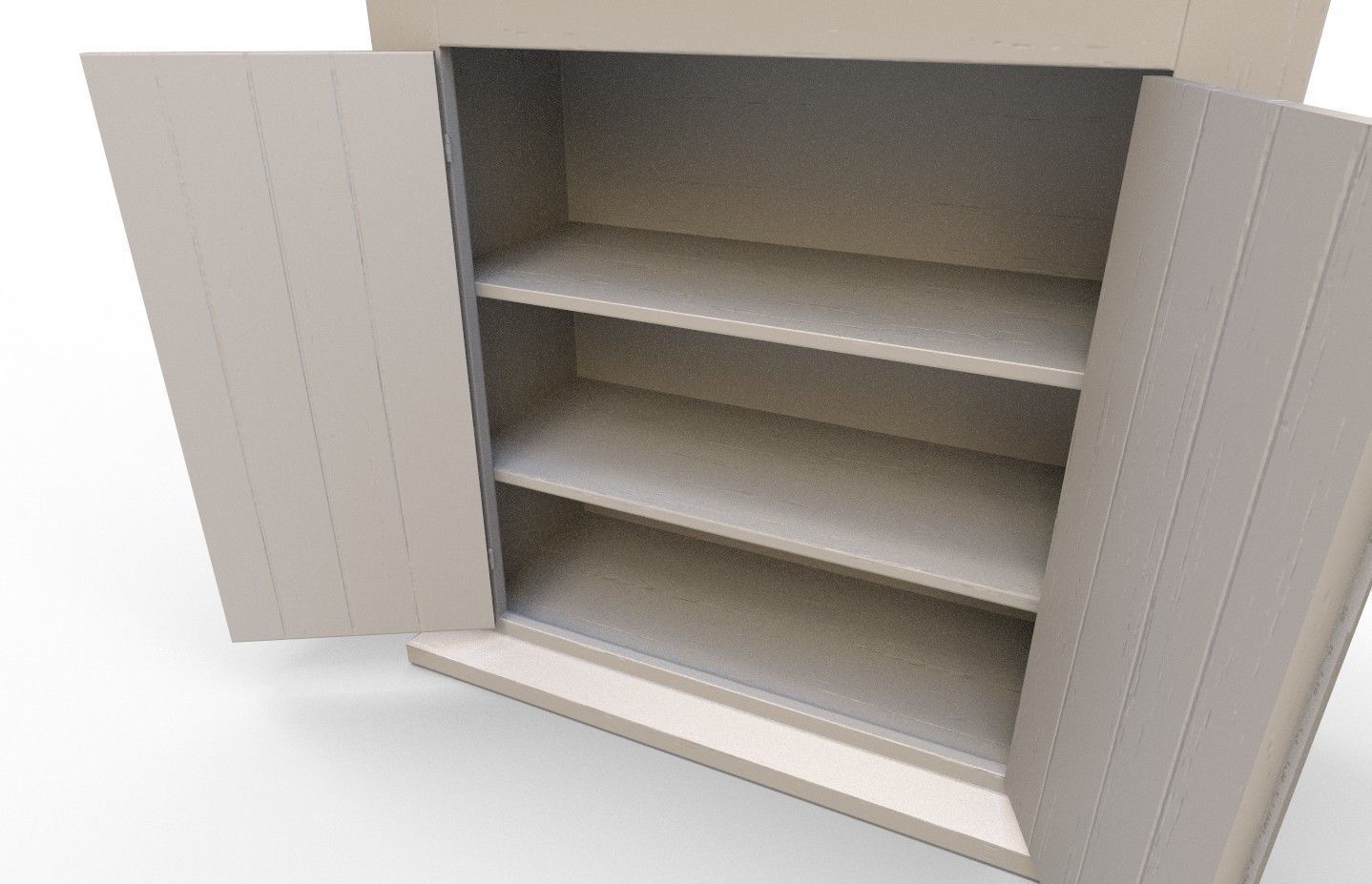 16th century basic cabinet Low-poly 3D model_29