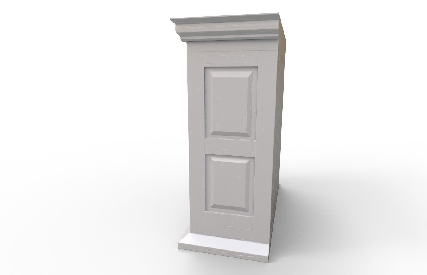 16th century basic cabinet Low-poly 3D model_30