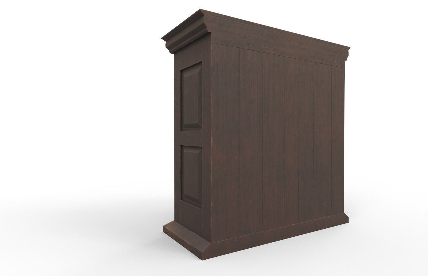 16th century basic cabinet Low-poly 3D model_14
