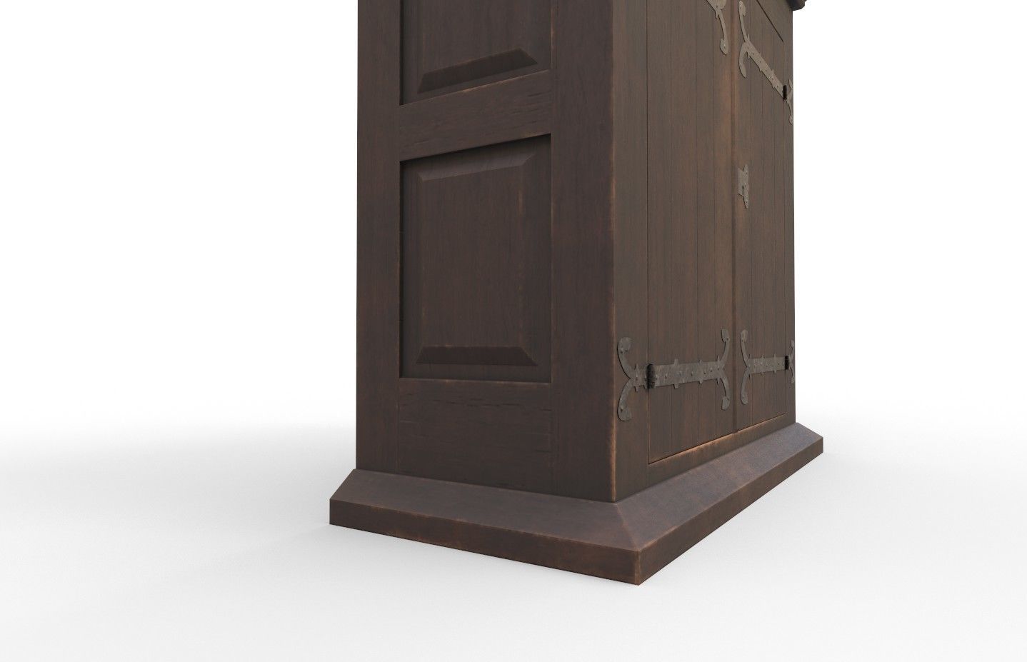 16th century basic cabinet Low-poly 3D model_7