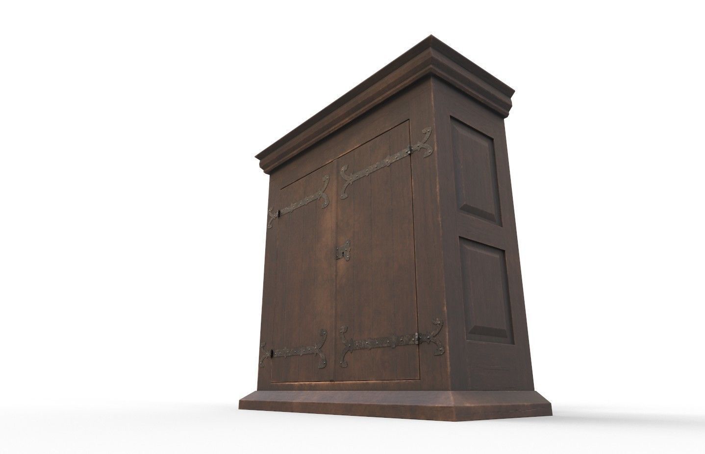 16th century basic cabinet Low-poly 3D model_19