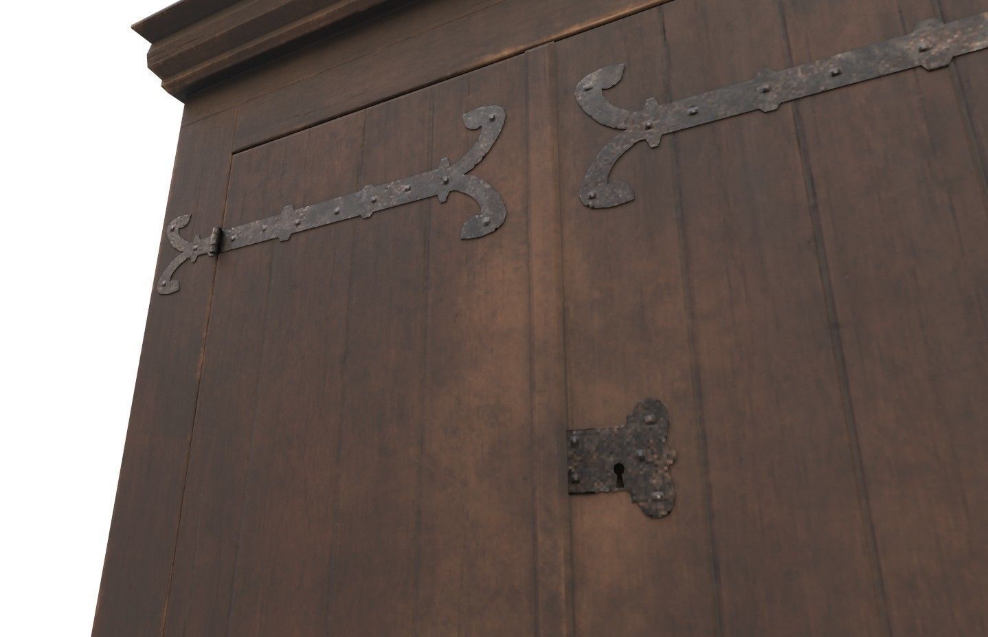 16th century basic cabinet Low-poly 3D model_11