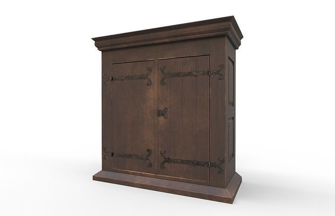 16th century basic cabinet Low-poly 3D model