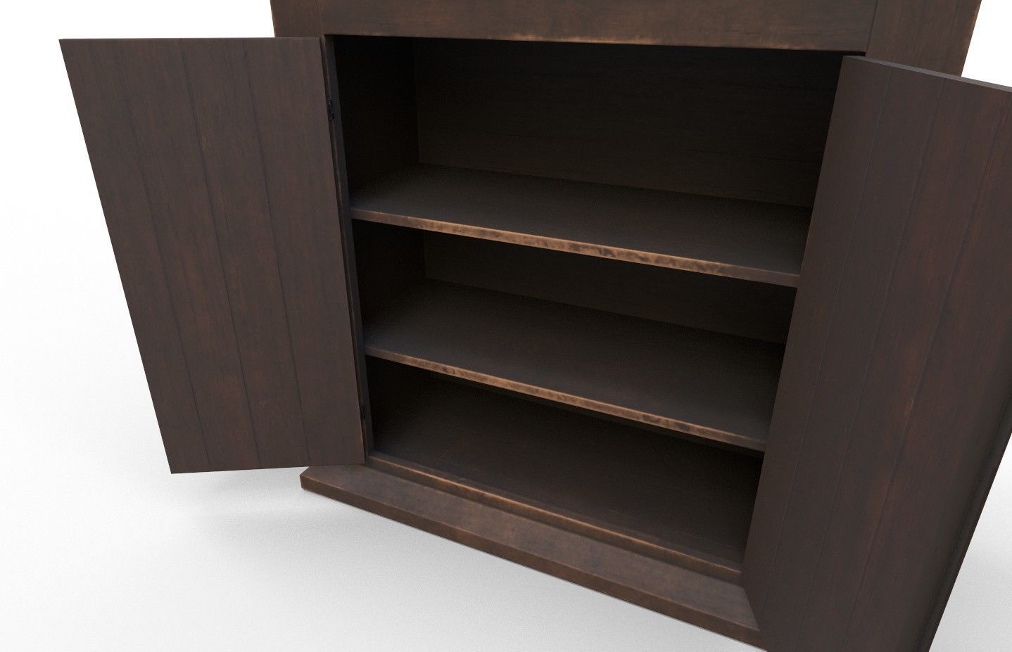 16th century basic cabinet Low-poly 3D model_13