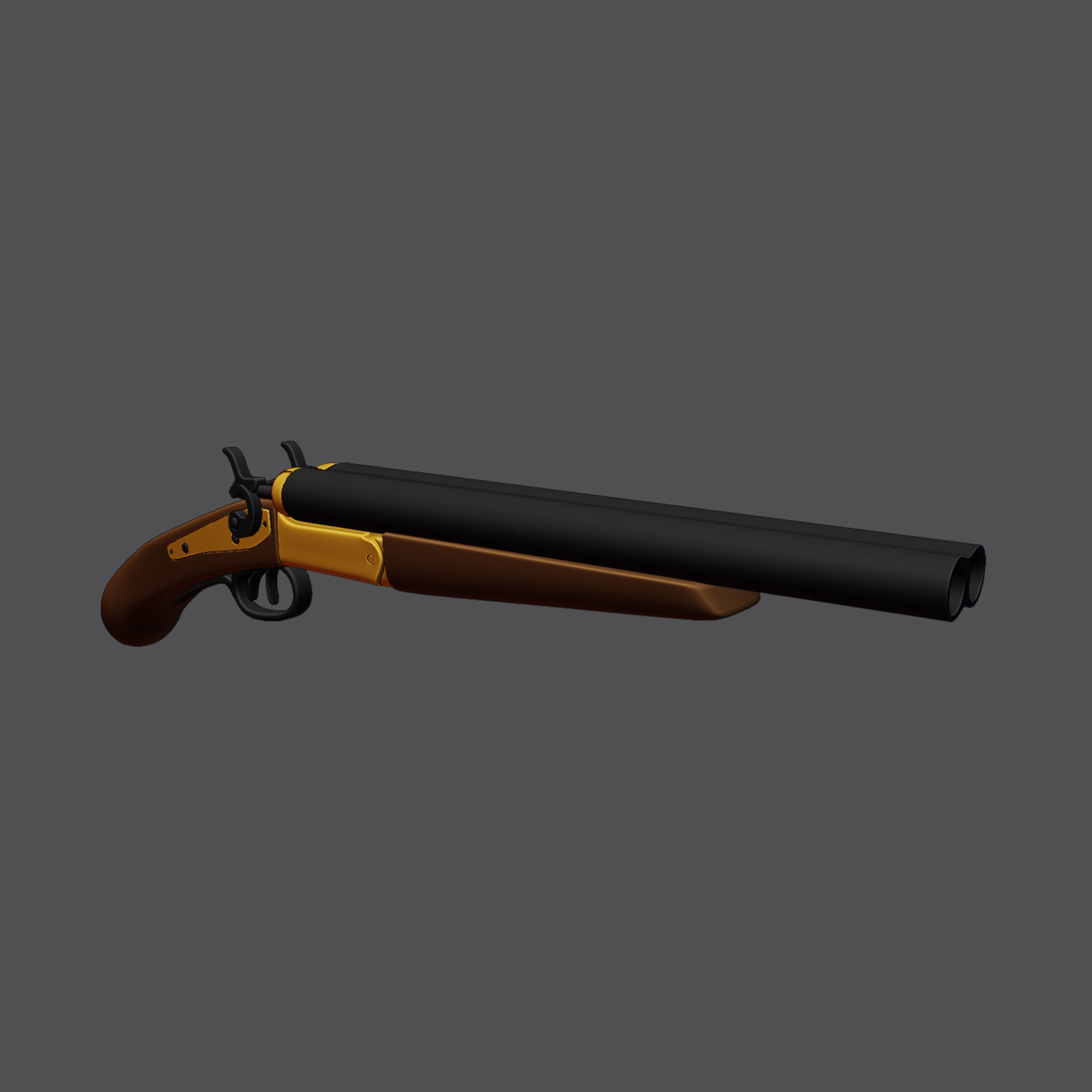 Old shotgun 3D model_4