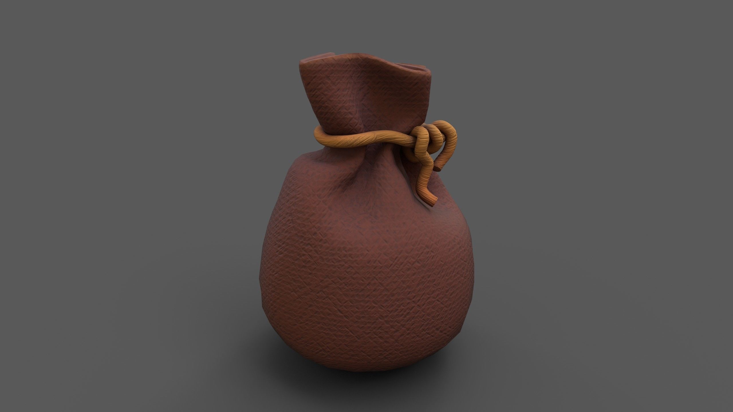 Loot Bag 4K Low-poly 3D model_1