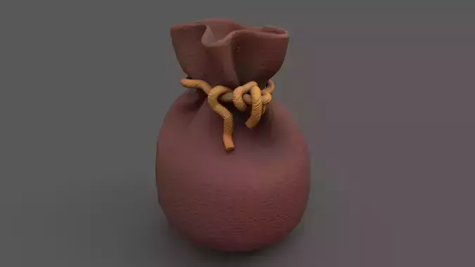 Loot Bag 4K Low-poly 3D model