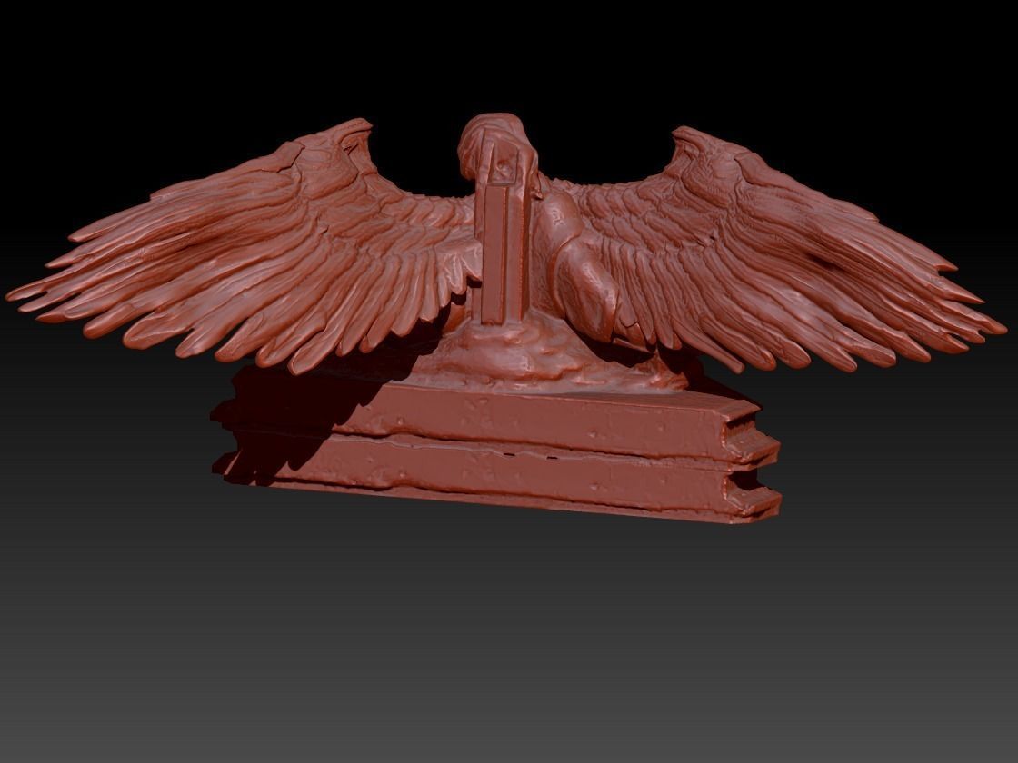 Angel statue with Jesus Improved 3D model_3