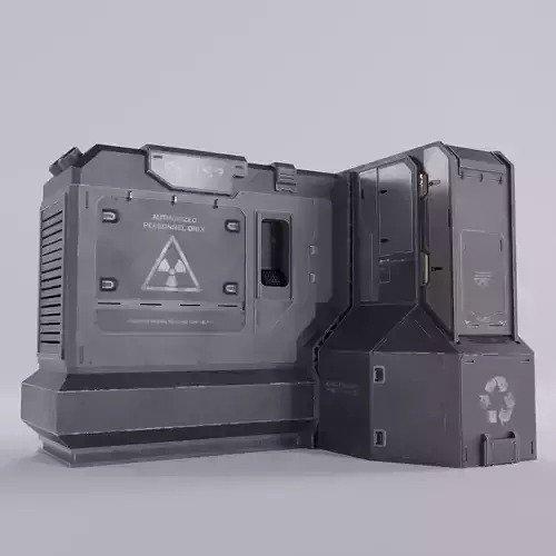 Cyberpunk City Assets - 02 The Recycling Station Low-poly 3D model
