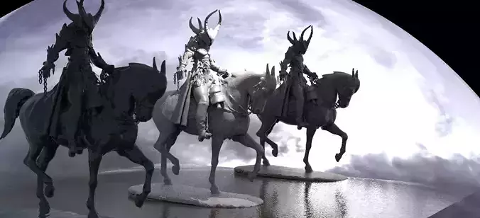 warrior on Horseback  3D model