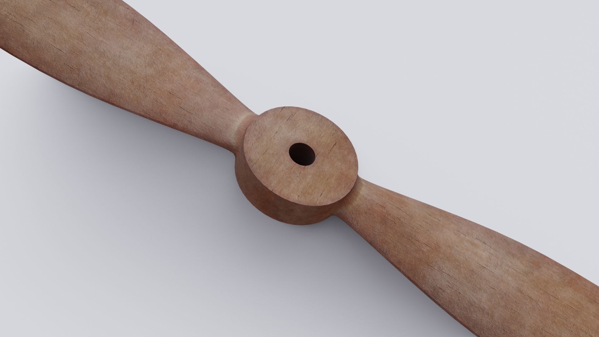 wooden fan Low-poly 3D model_22