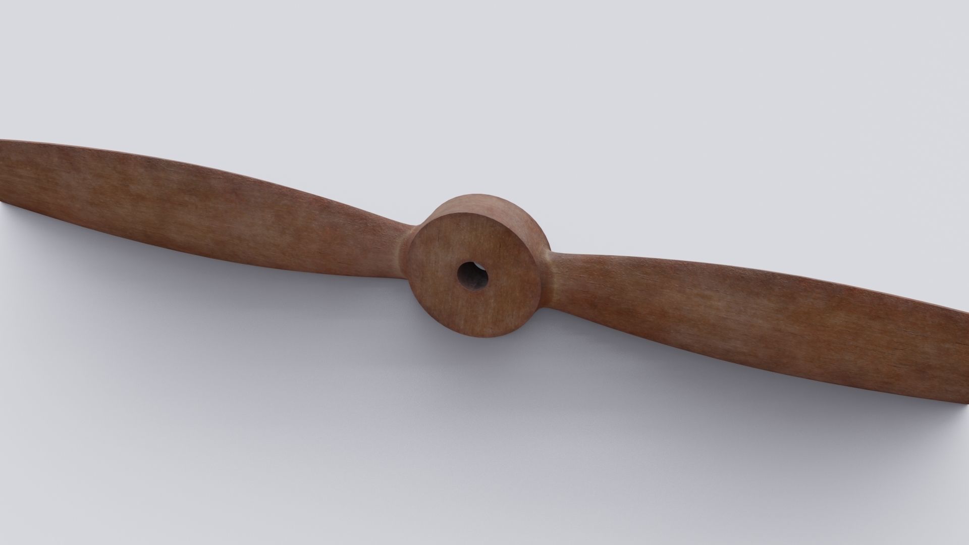 wooden fan Low-poly 3D model_15