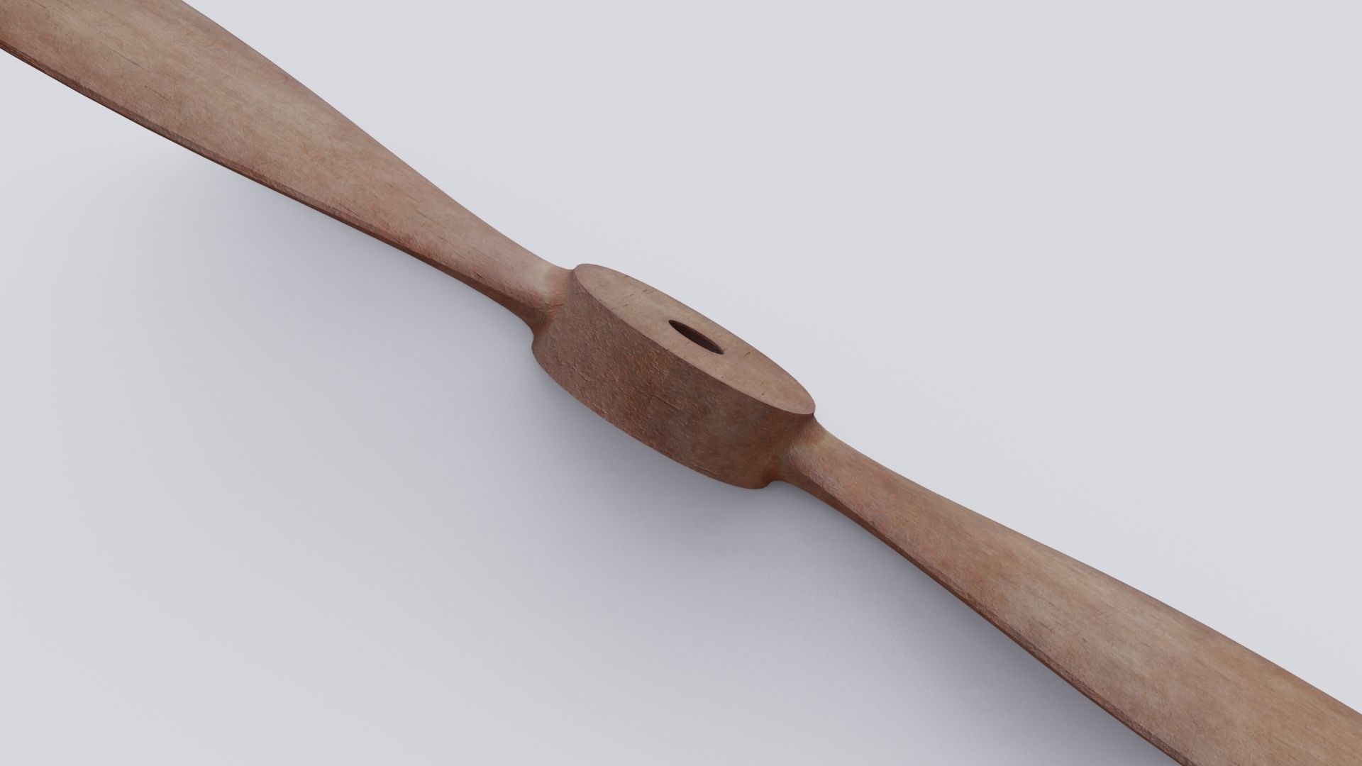 wooden fan Low-poly 3D model_24