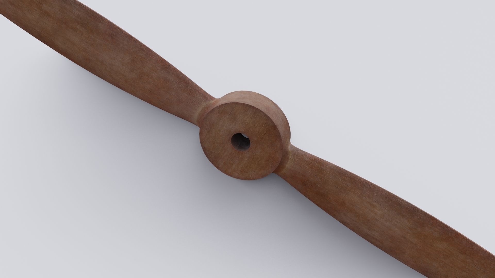 wooden fan Low-poly 3D model_19