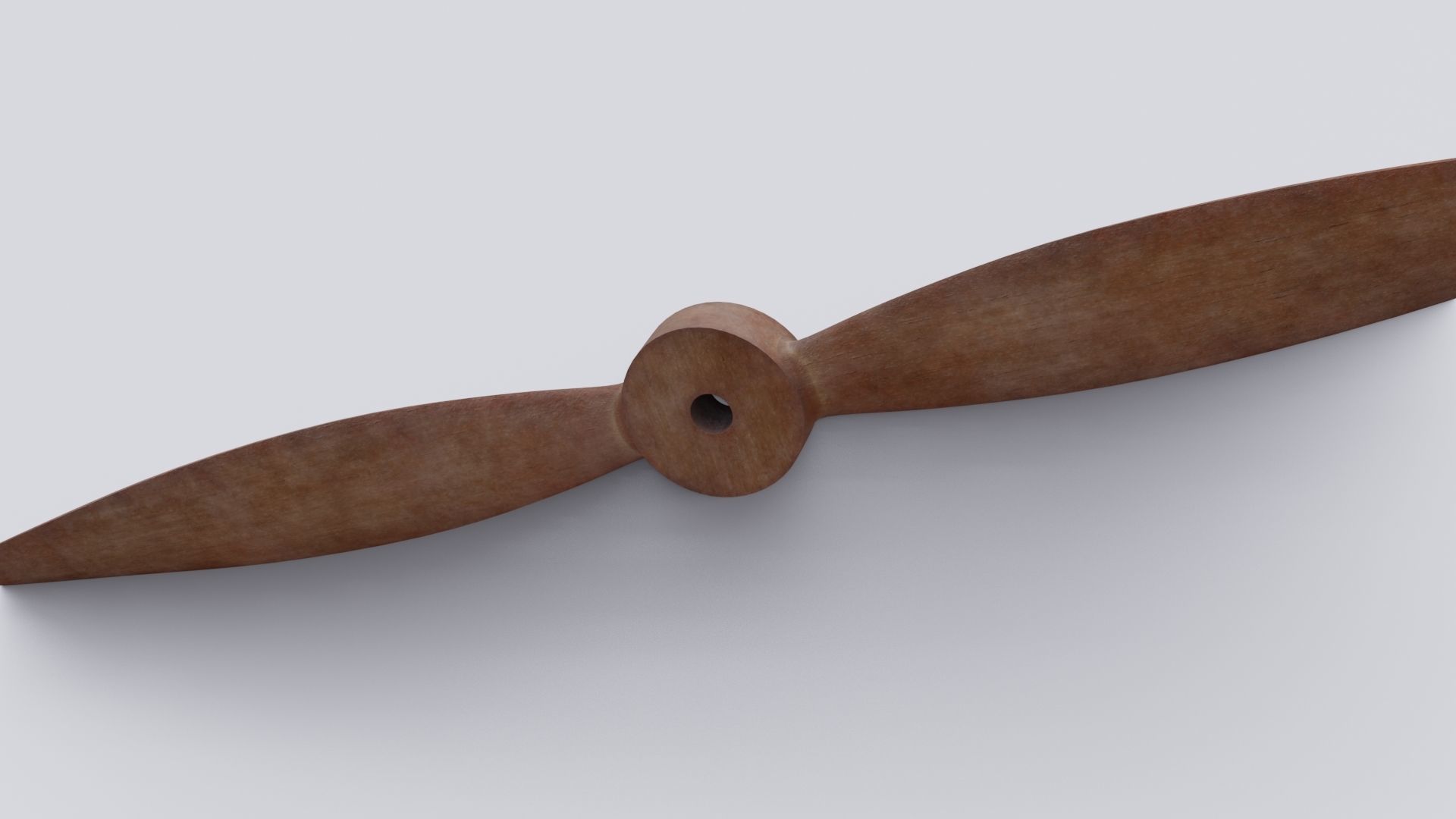 wooden fan Low-poly 3D model_13