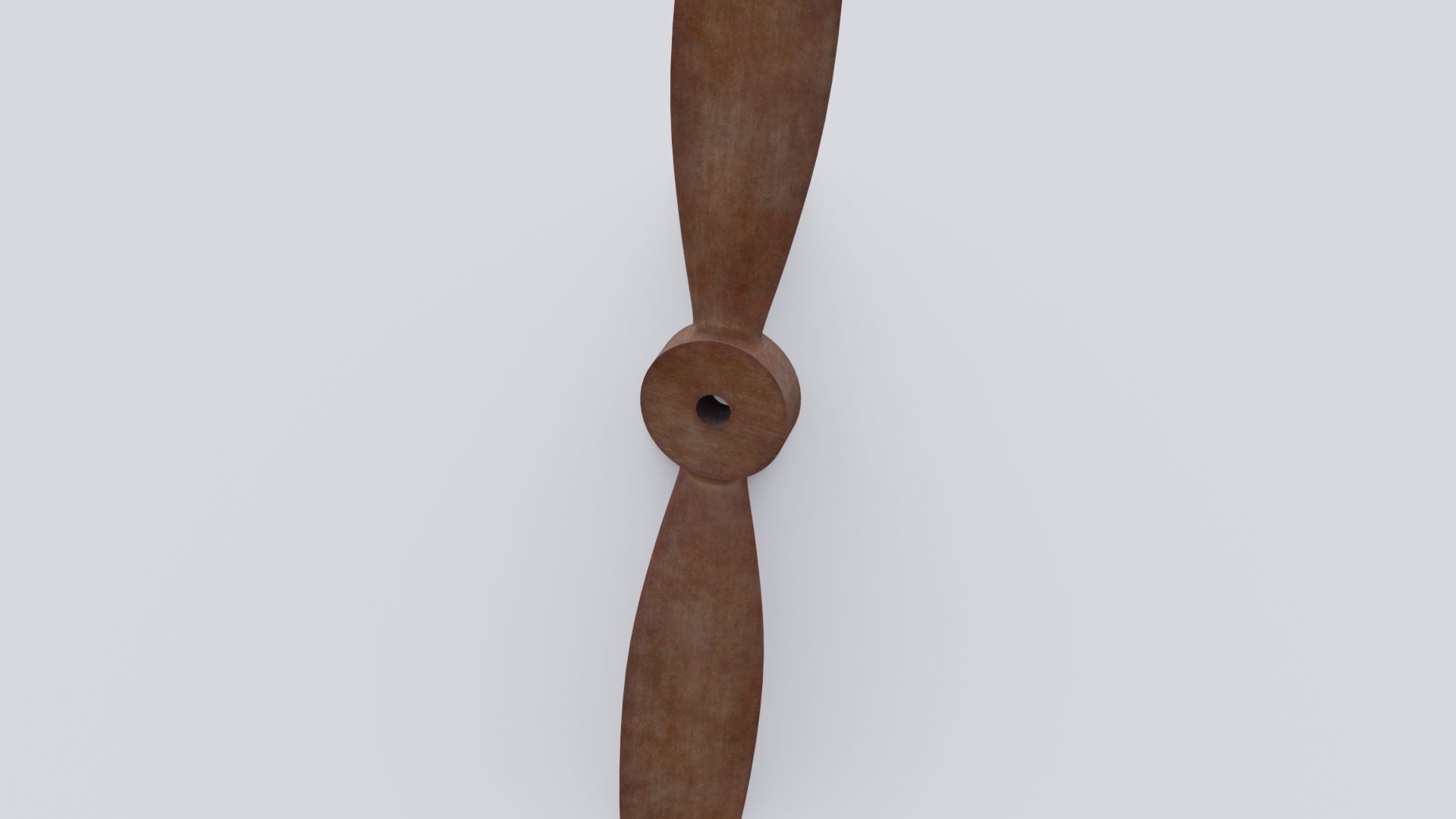 wooden fan Low-poly 3D model_9