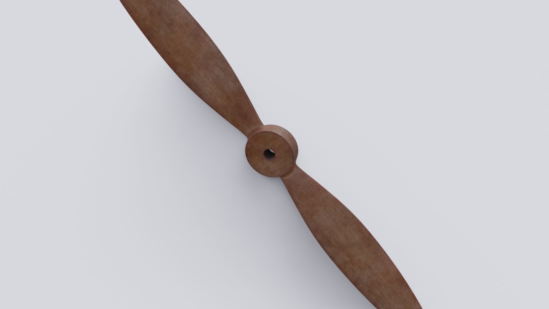 wooden fan Low-poly 3D model_6
