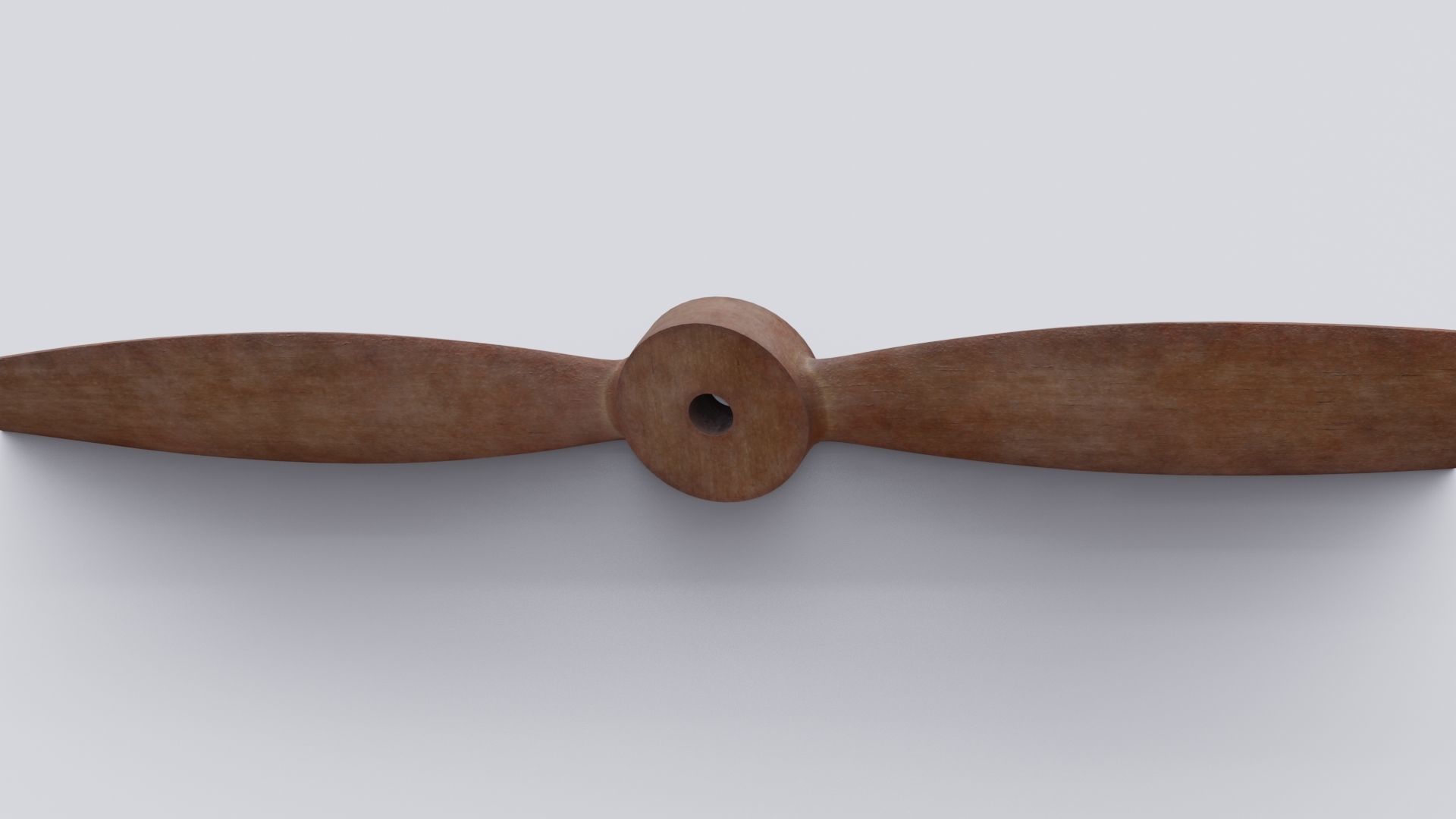 wooden fan Low-poly 3D model_14