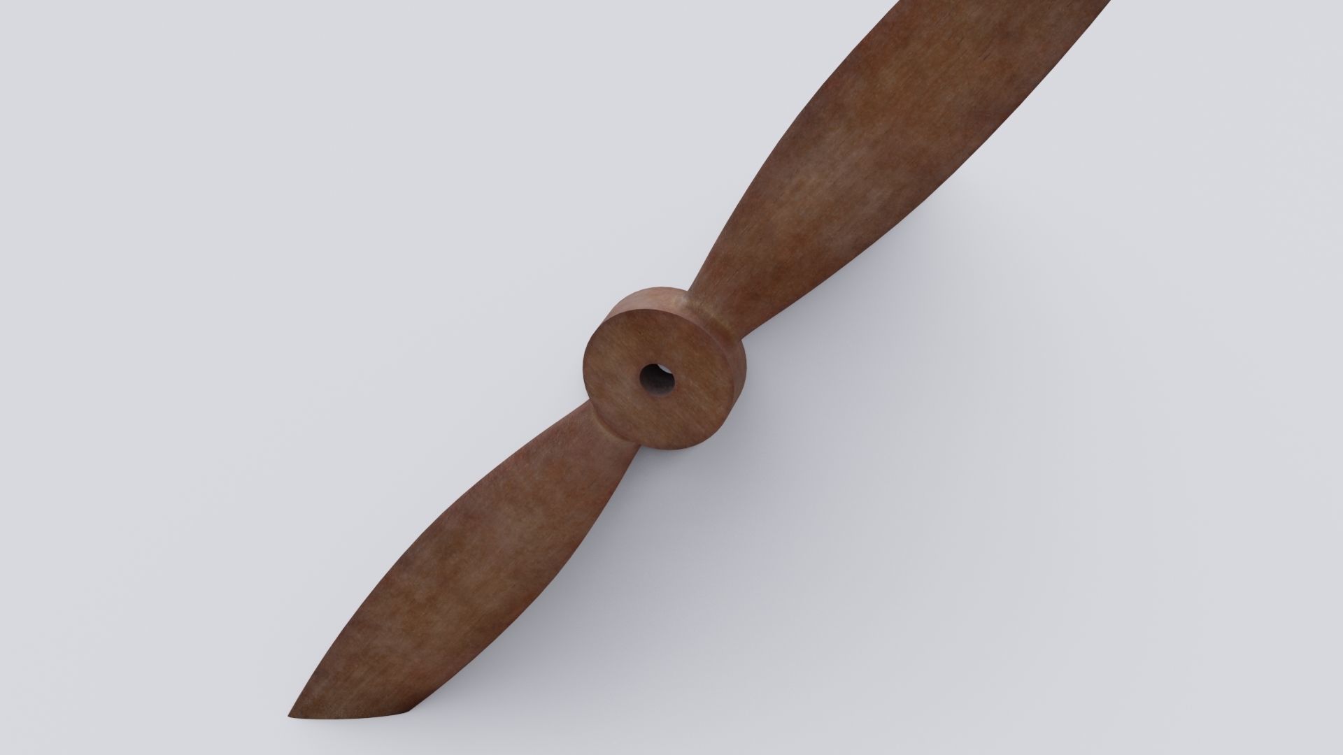 wooden fan Low-poly 3D model_11