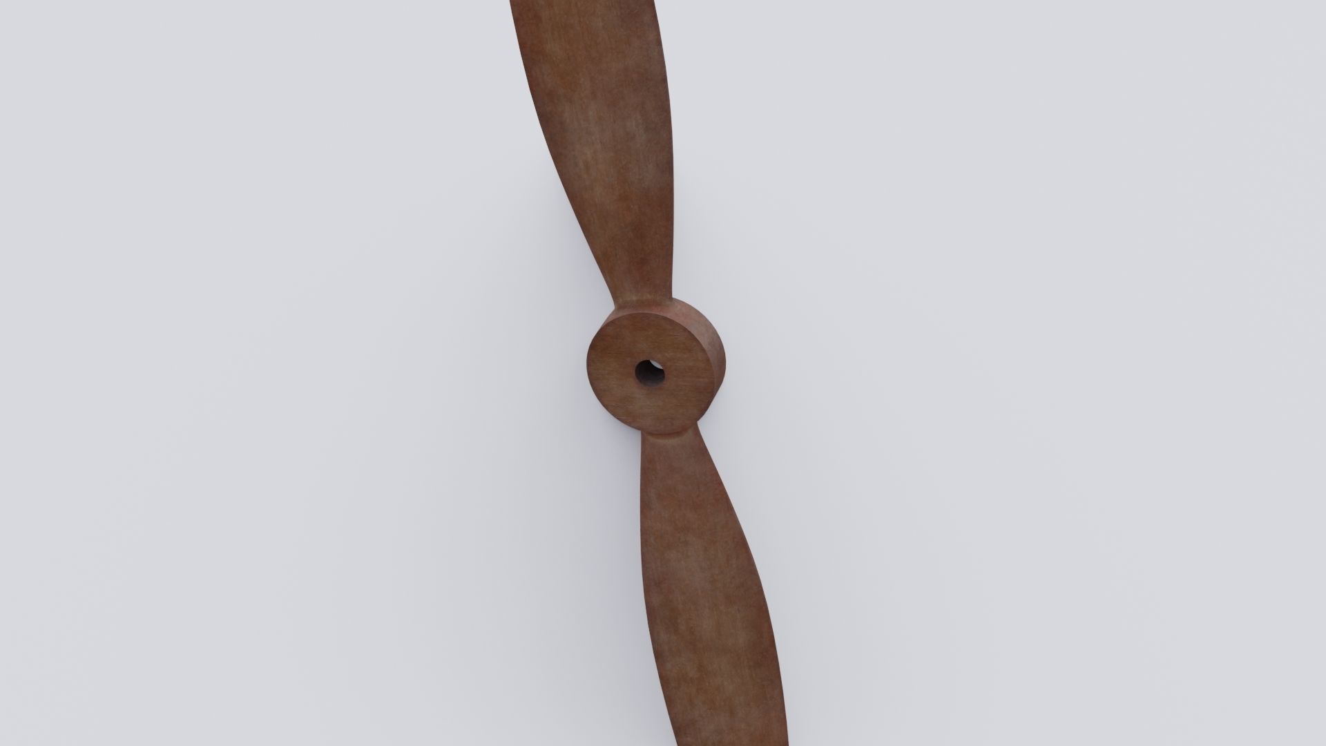 wooden fan Low-poly 3D model_8