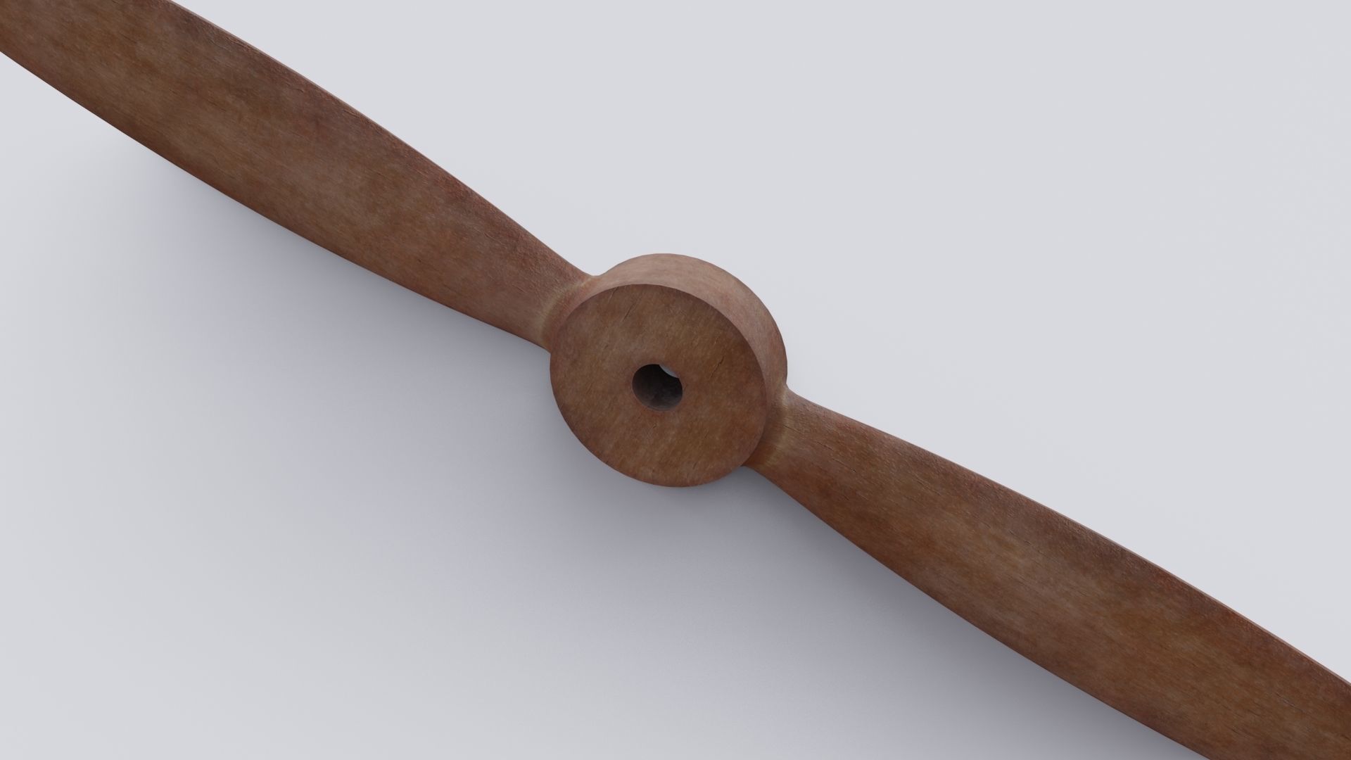 wooden fan Low-poly 3D model_18