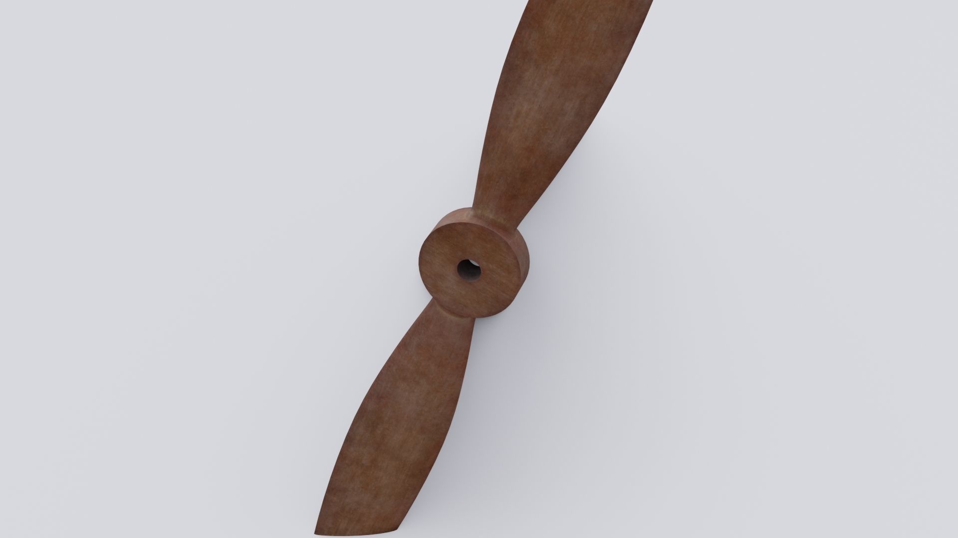 wooden fan Low-poly 3D model_10
