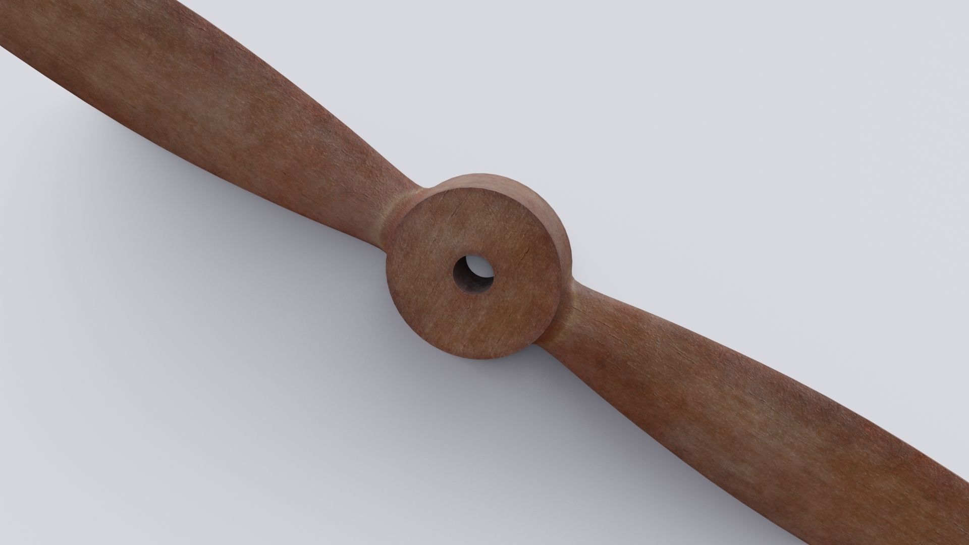wooden fan Low-poly 3D model_20
