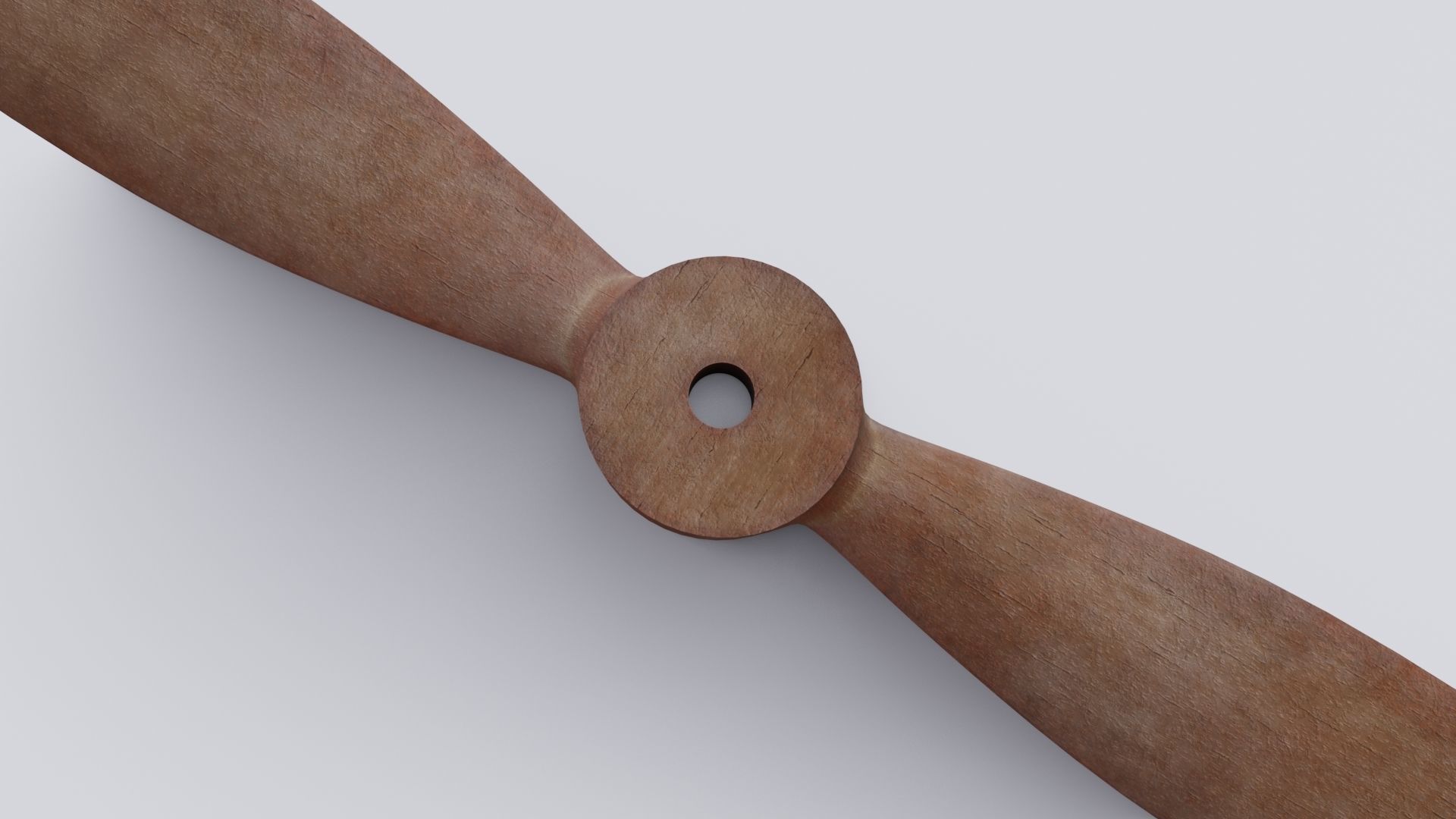 wooden fan Low-poly 3D model_21