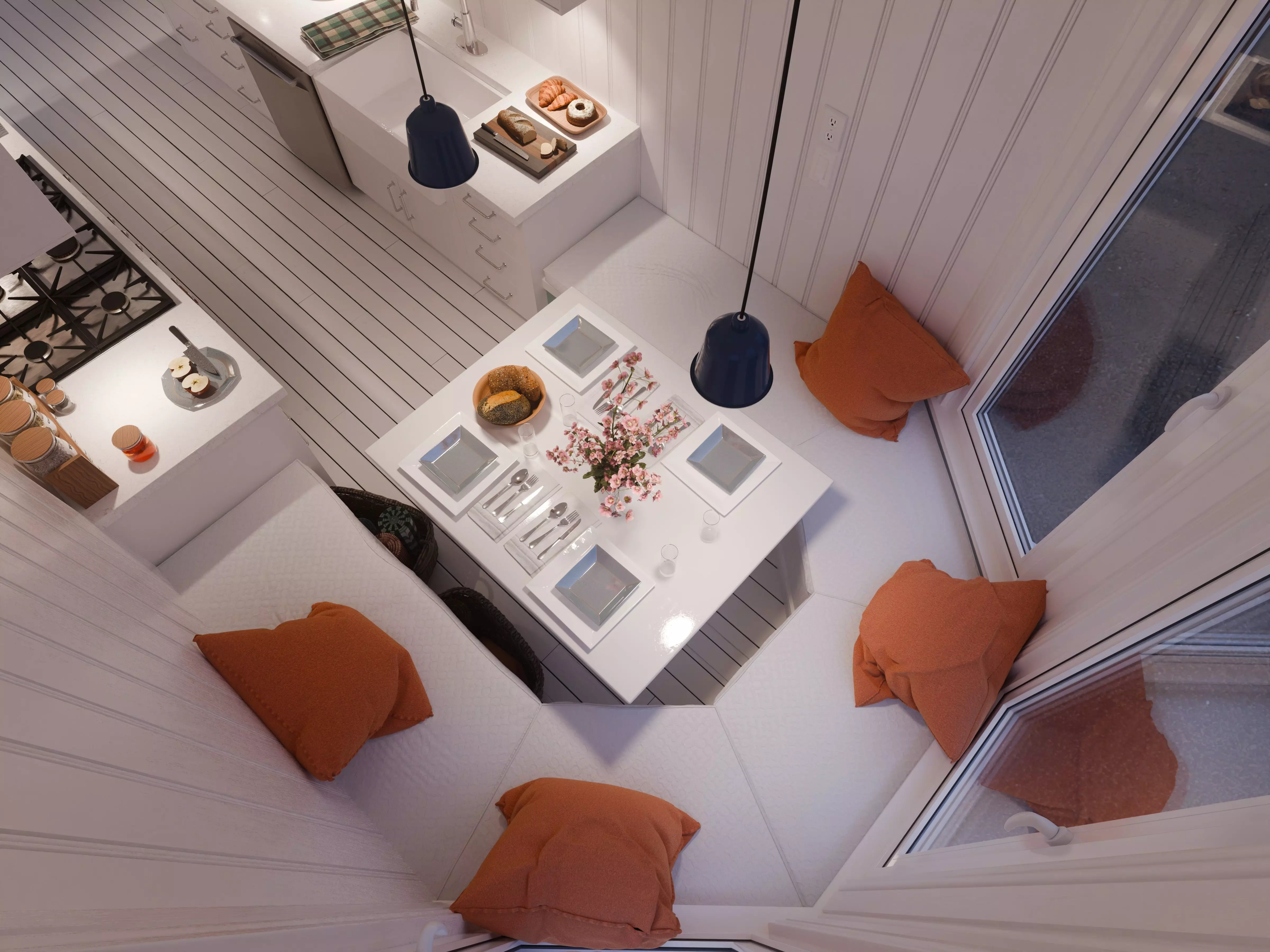 Apartment Kitchen 3D model_7