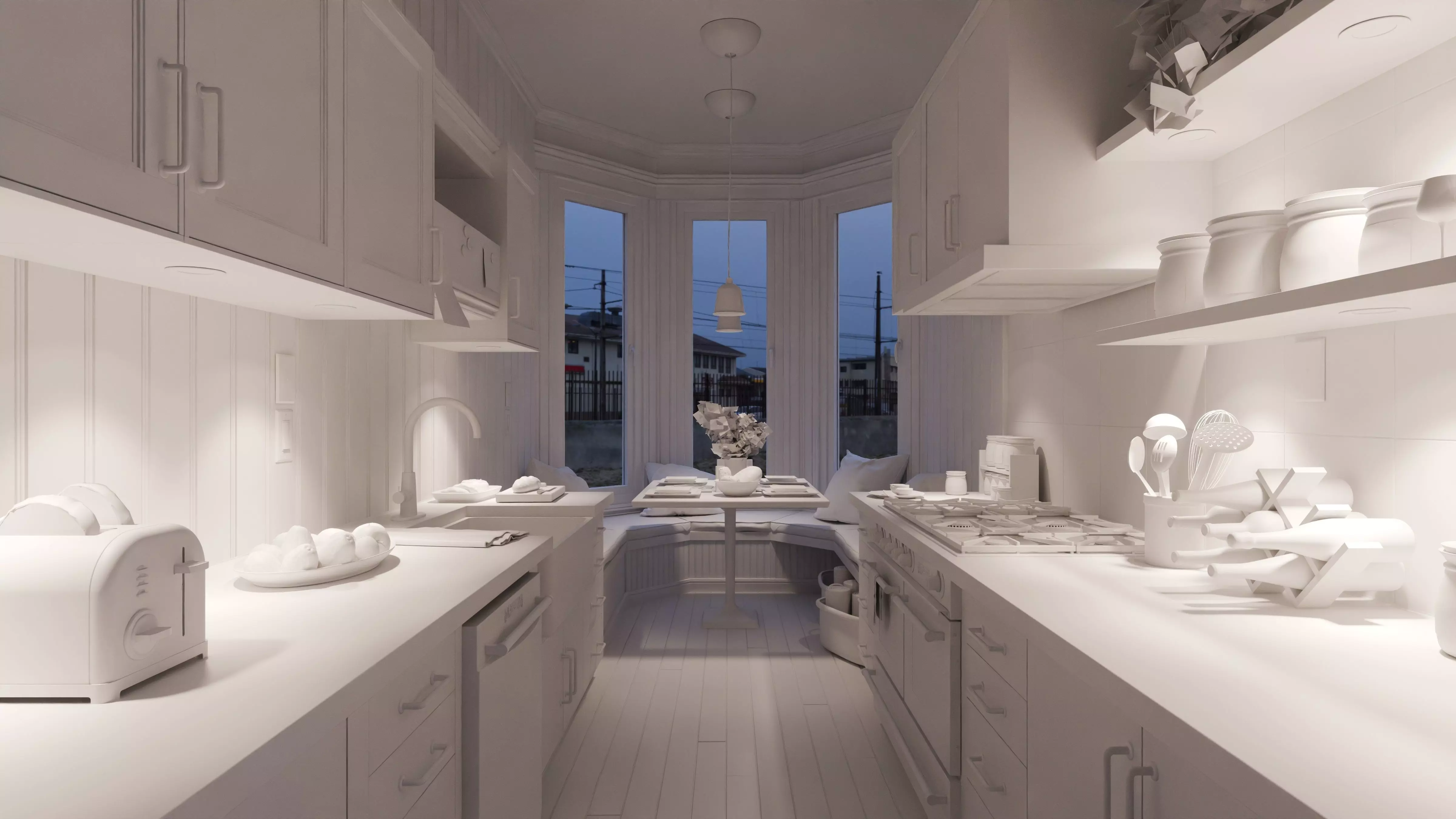 Apartment Kitchen 3D model_14