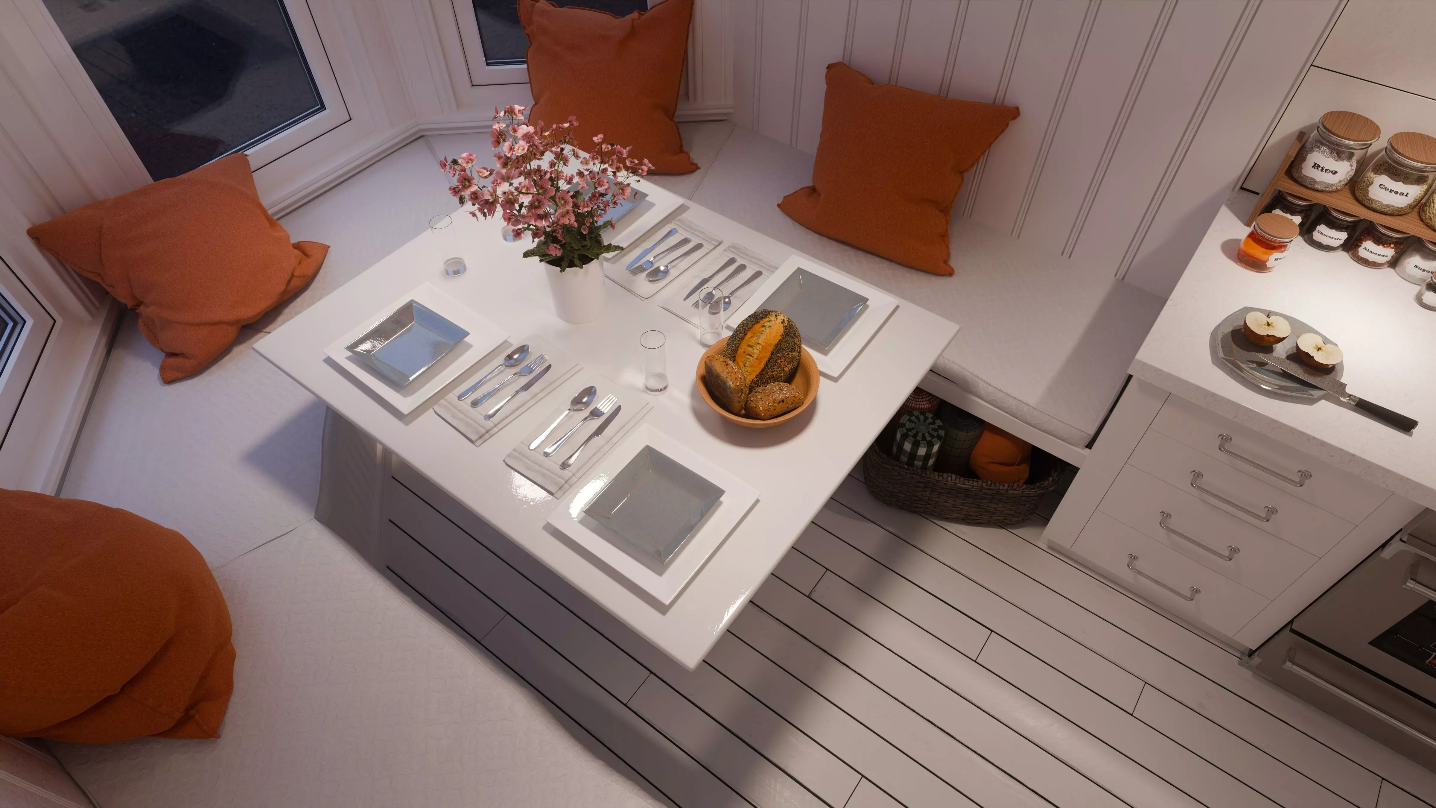 Apartment Kitchen 3D model_2