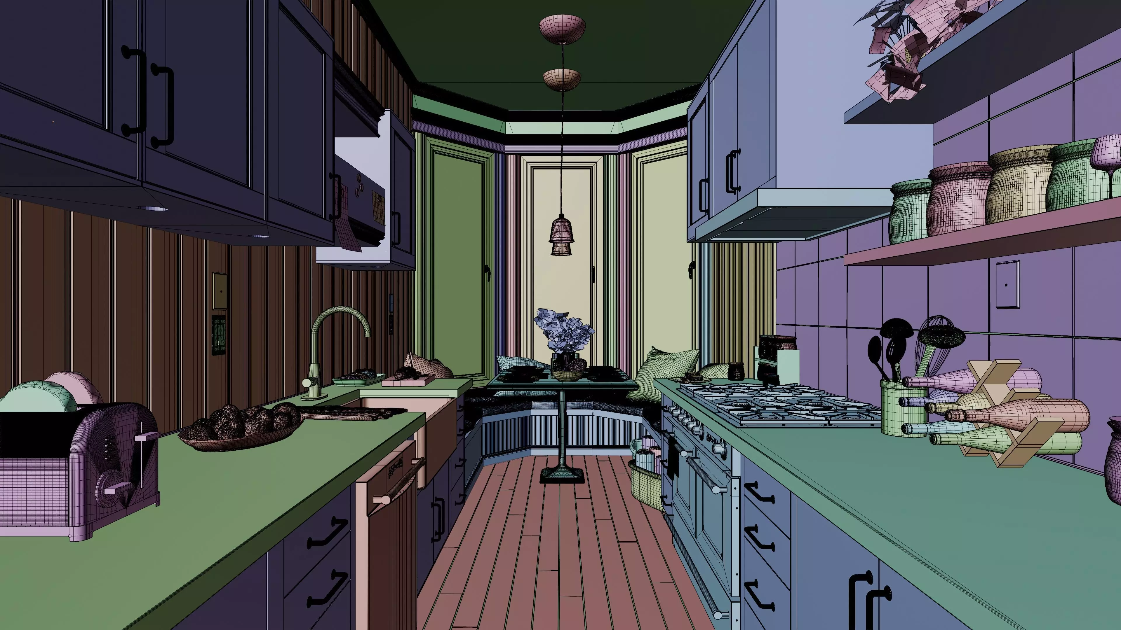 Apartment Kitchen 3D model_15