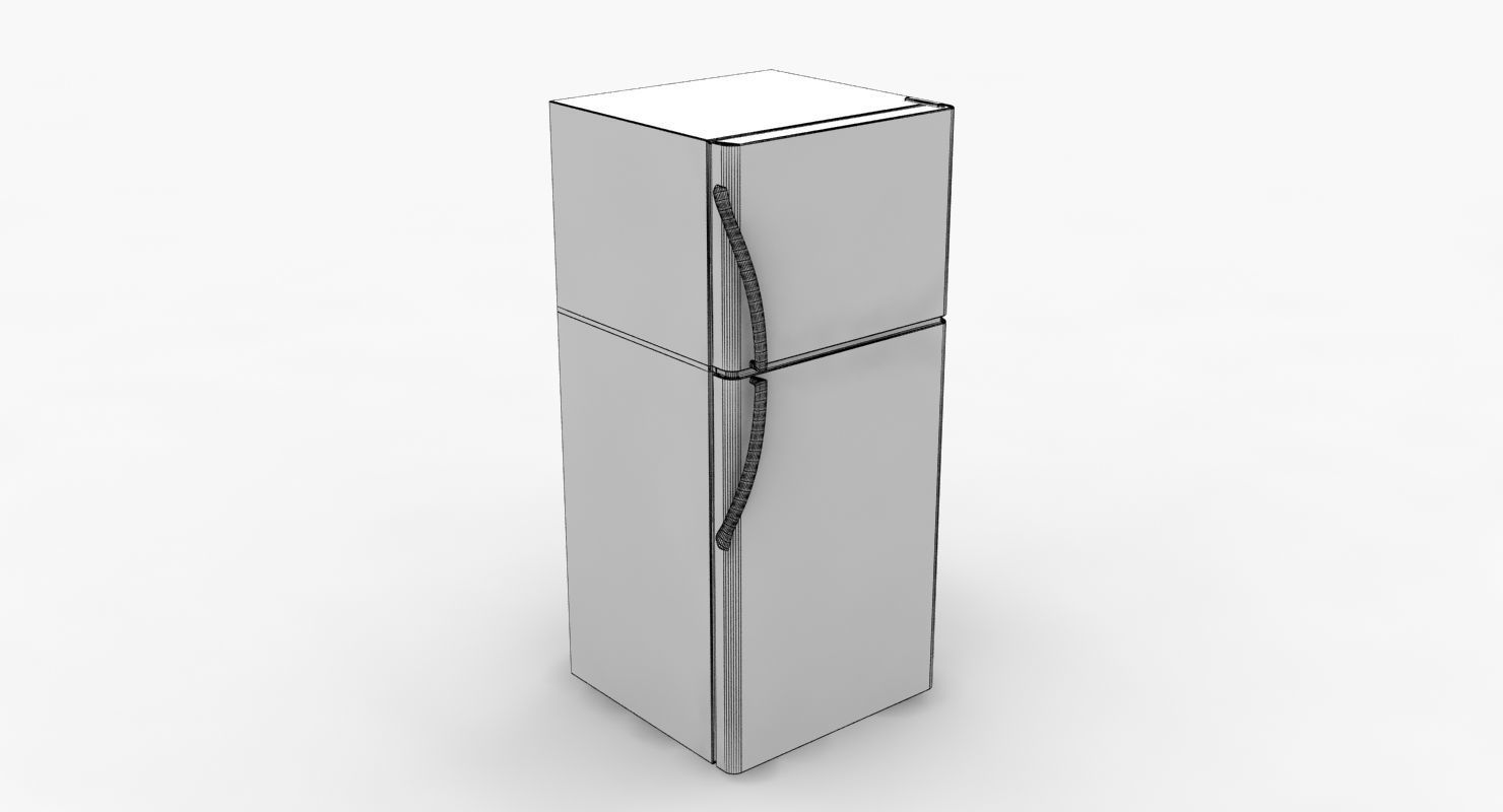 Refrigerator Frigidaire Low-poly 3D model_8