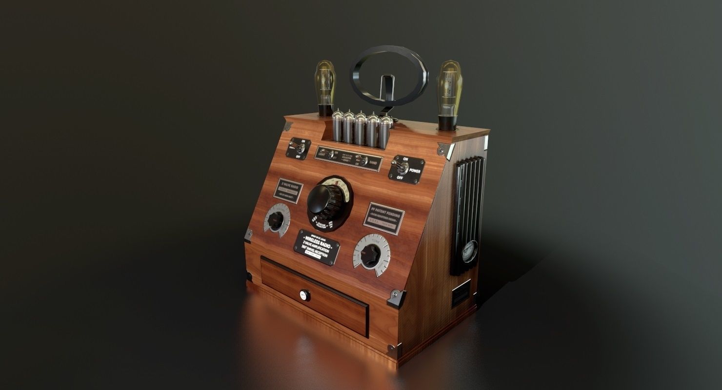 Radio Spirit of St Louis Low Poly Low-poly 3D model_7
