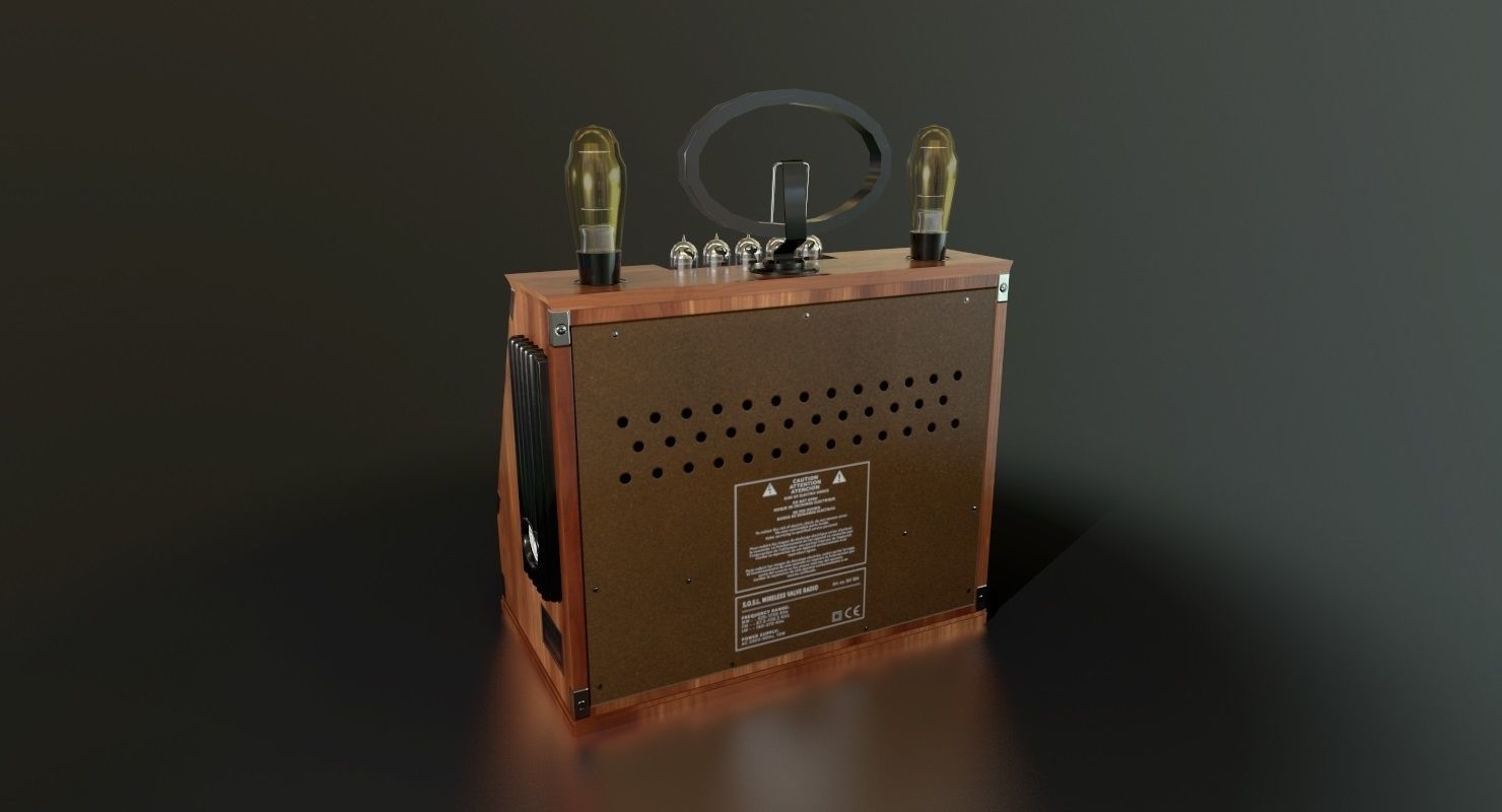 Radio Spirit of St Louis Low Poly Low-poly 3D model_11