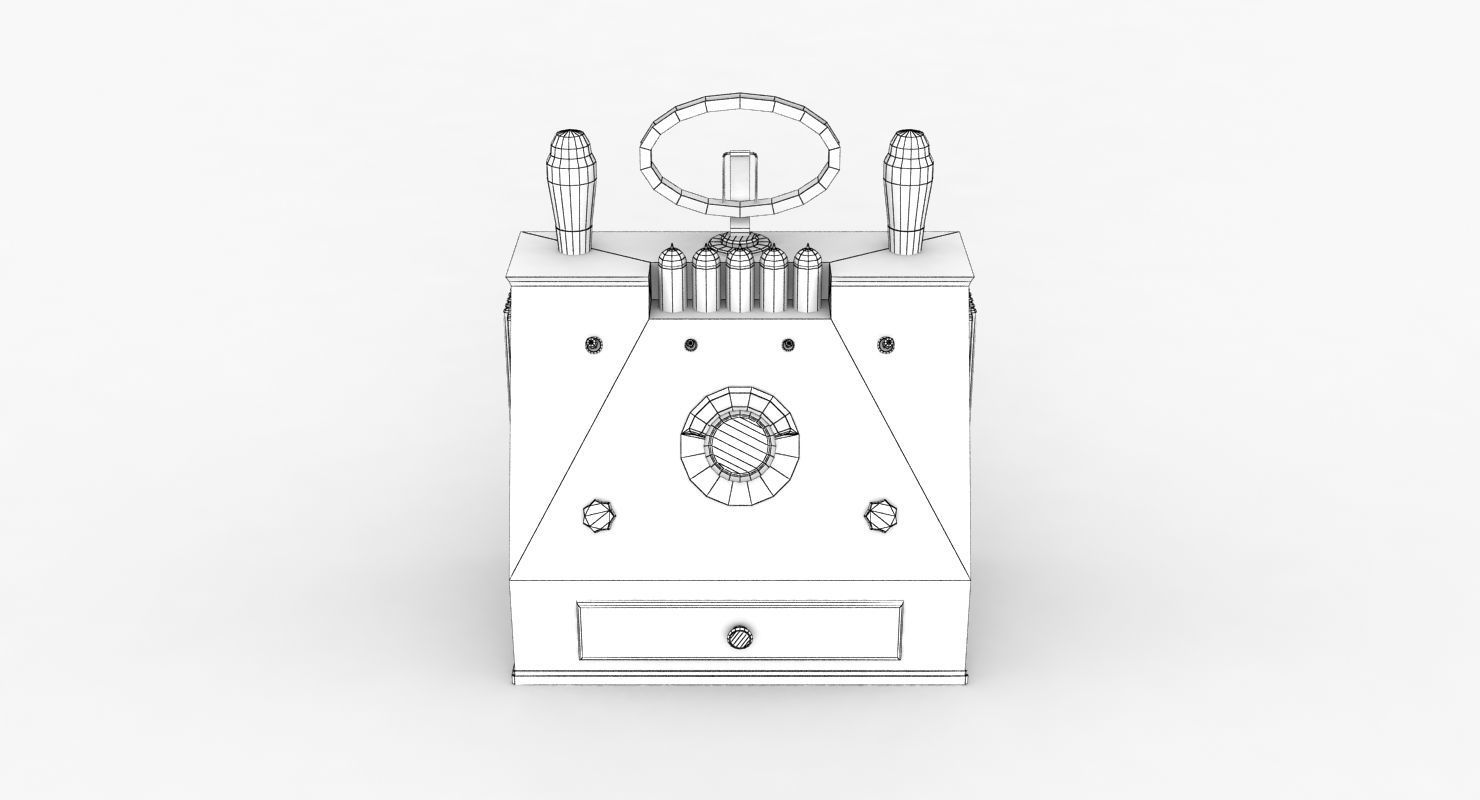 Radio Spirit of St Louis Low Poly Low-poly 3D model_14