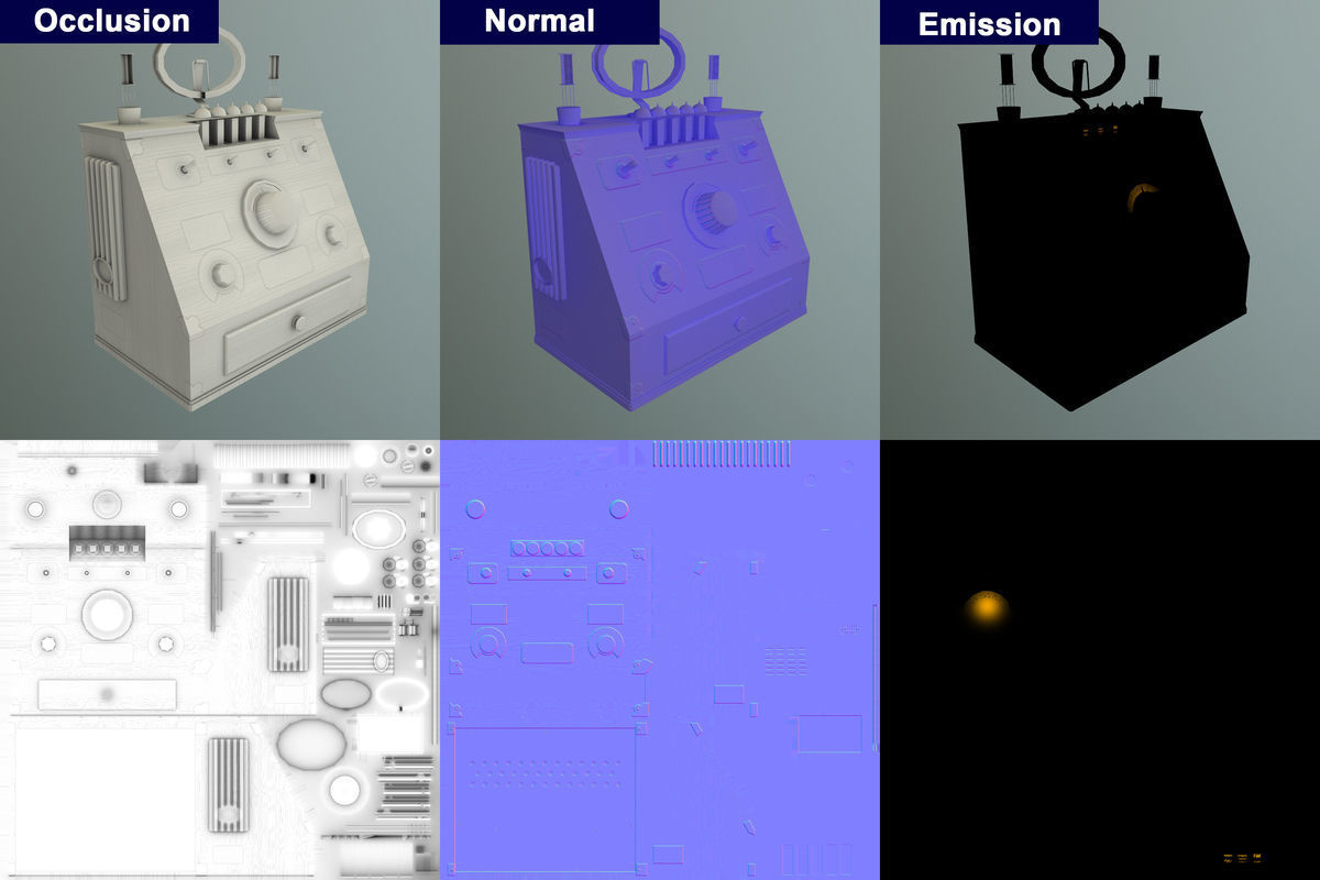 Radio Spirit of St Louis Low Poly Low-poly 3D model_26