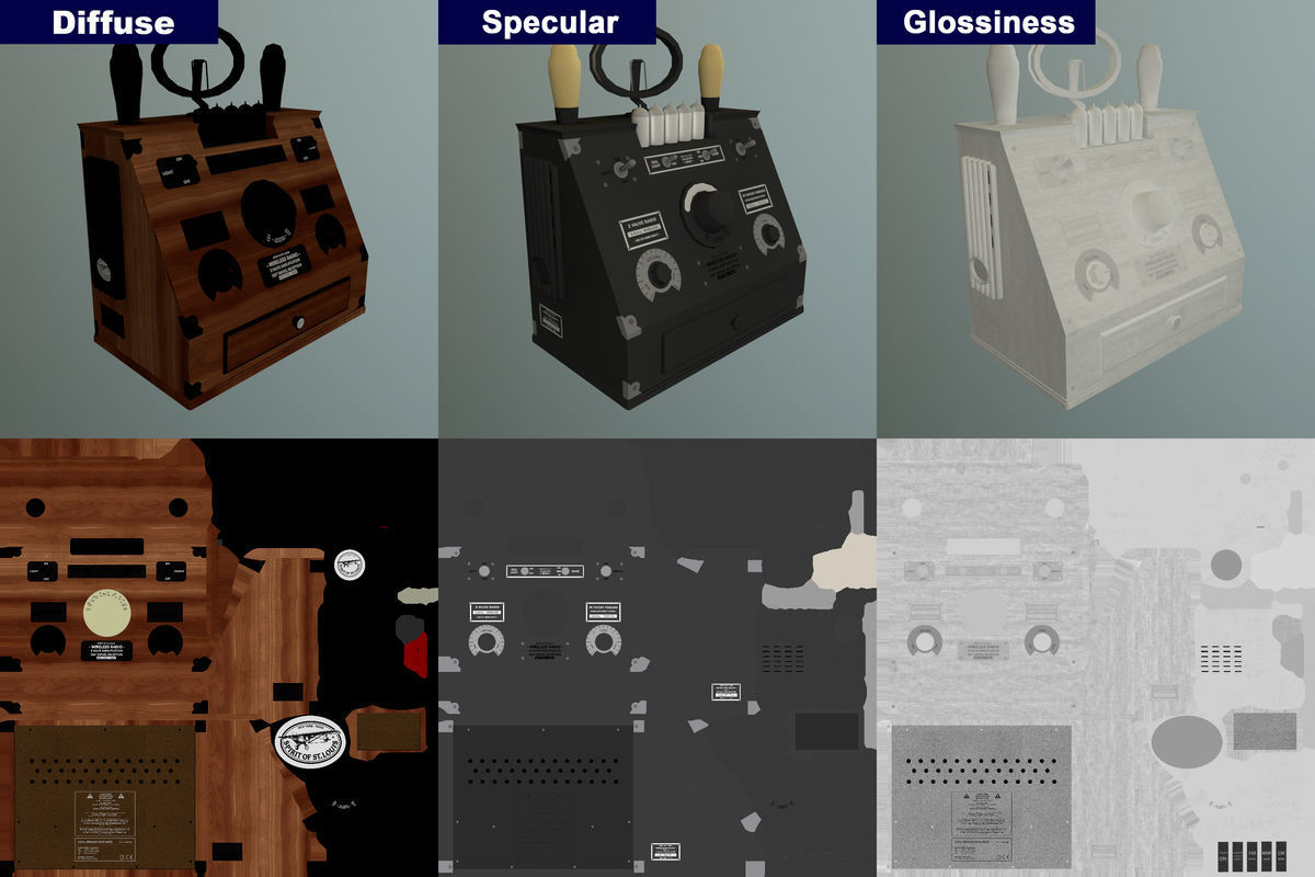 Radio Spirit of St Louis Low Poly Low-poly 3D model_24