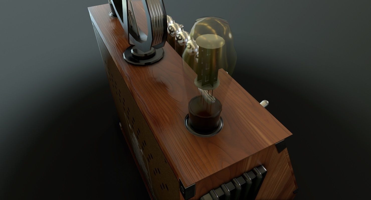 Radio Spirit of St Louis Low Poly Low-poly 3D model_12