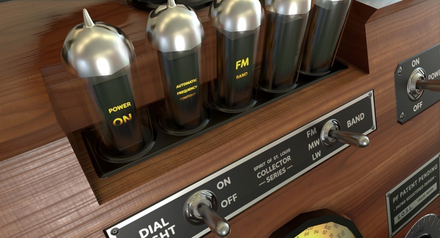 Radio Spirit of St Louis Low Poly Low-poly 3D model_9