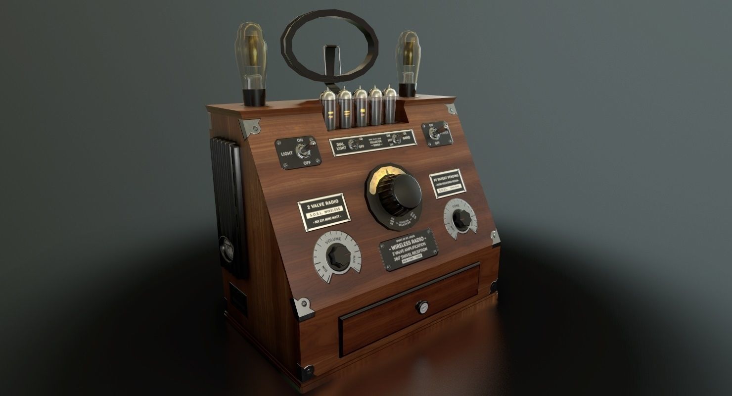Radio Spirit of St Louis Low Poly Low-poly 3D model_2