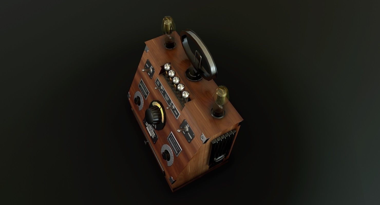 Radio Spirit of St Louis Low Poly Low-poly 3D model_3