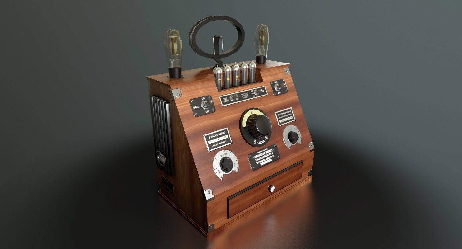 Radio Spirit of St Louis Low Poly Low-poly 3D model_1