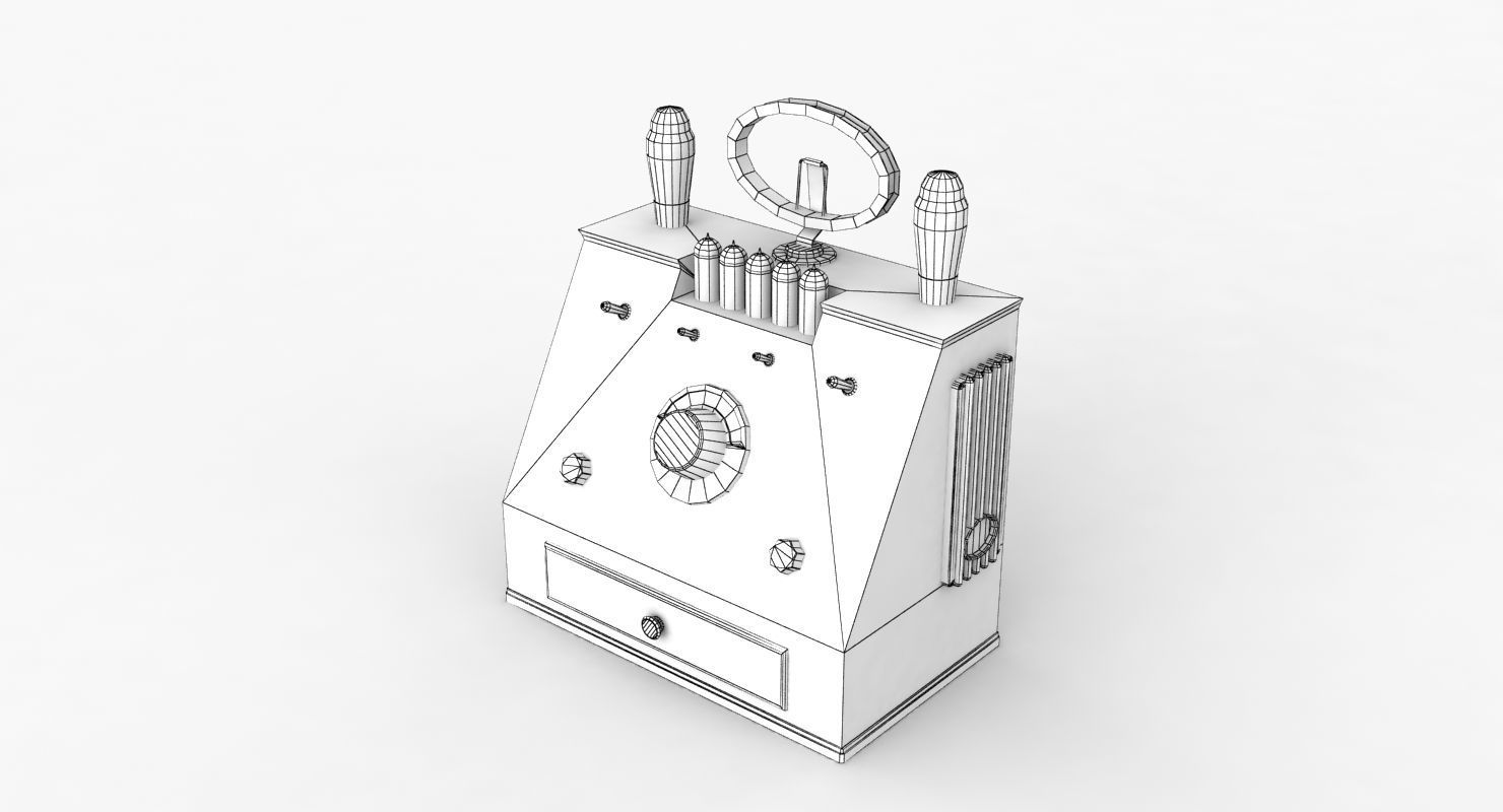 Radio Spirit of St Louis Low Poly Low-poly 3D model_22