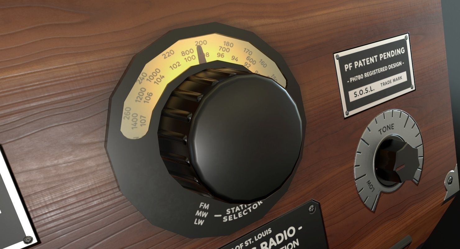 Radio Spirit of St Louis Low Poly Low-poly 3D model_8