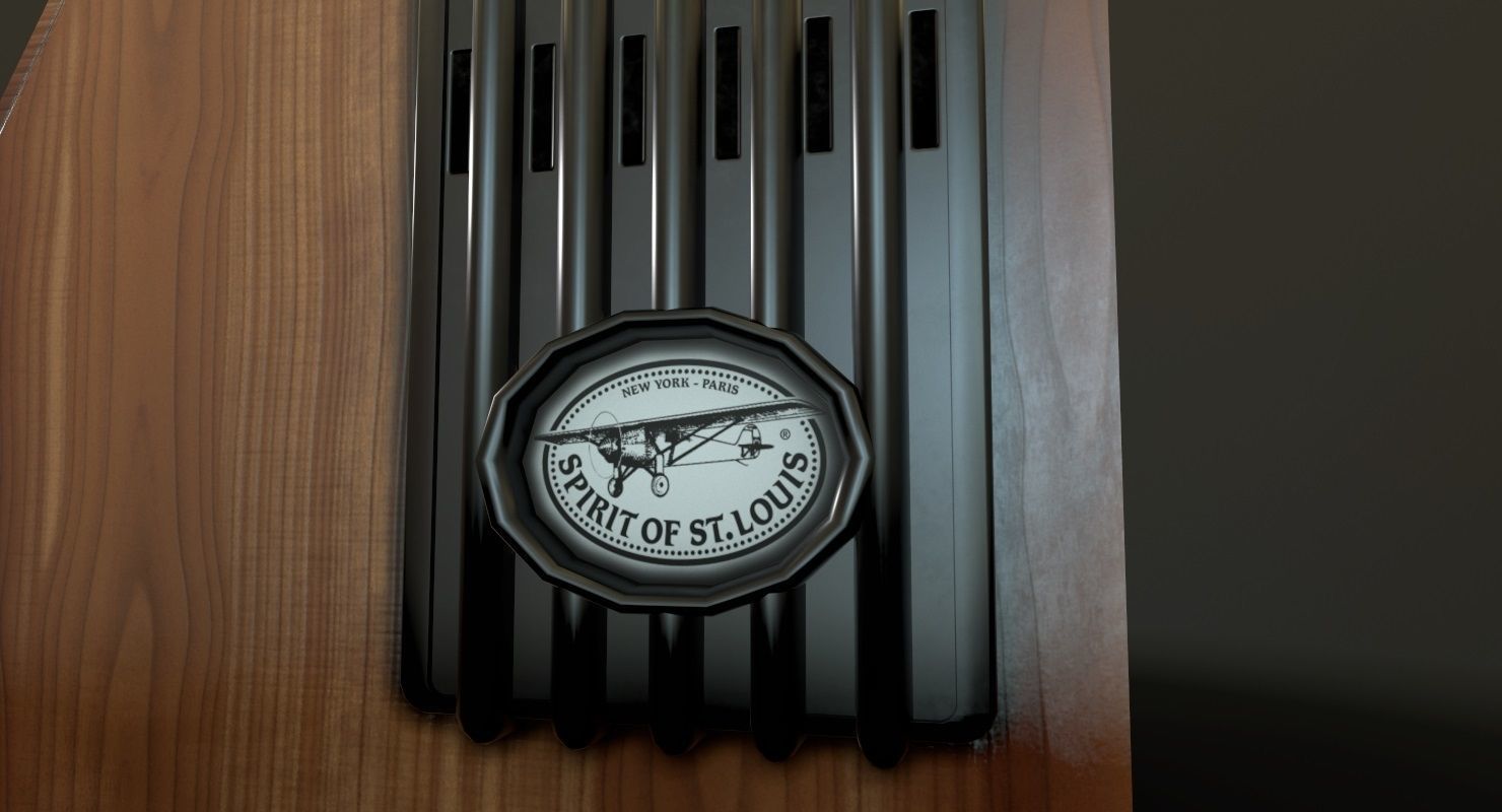 Radio Spirit of St Louis Low Poly Low-poly 3D model_4